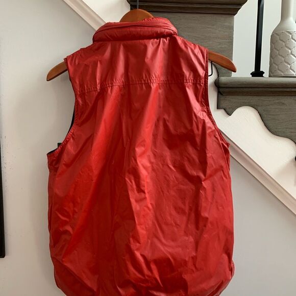 Vintage Ralph Lauren Red Solid Nylon Vest sz S EUC - Picture 2 of 6